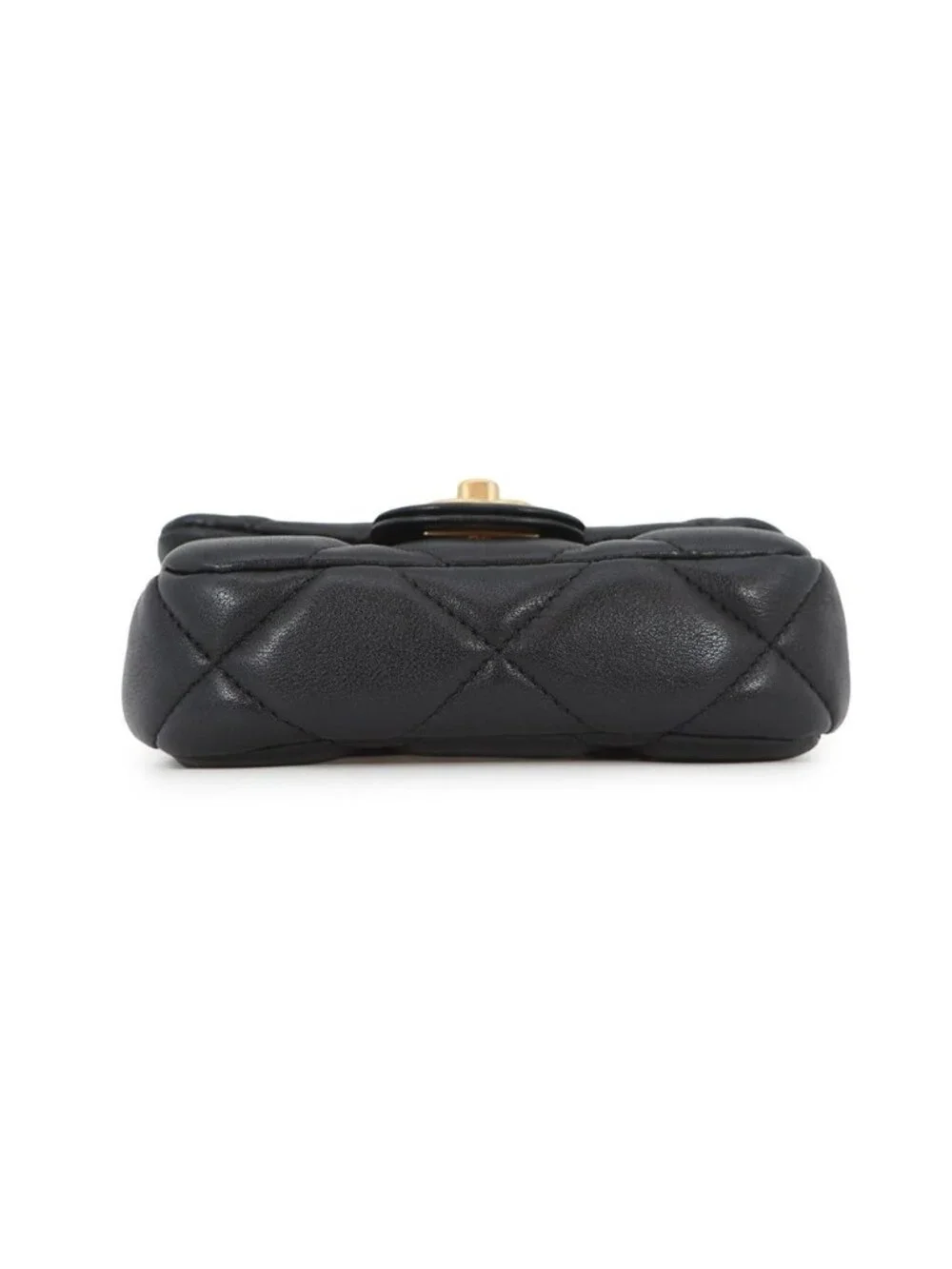 Chanel Chain Shoulder Bag Quilted CC Logo Lambskin Black